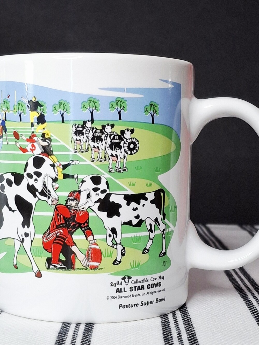 Vintage Farmhouse All Star Cows Cup Mug Pasture Super Bowl Holstein World Series